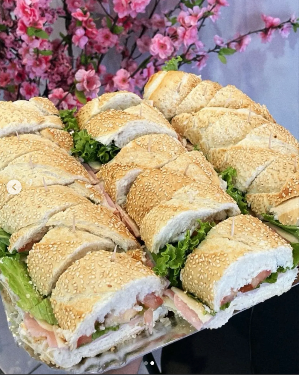 Baguetes recheadas em fatias